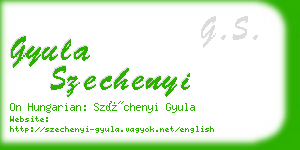 gyula szechenyi business card